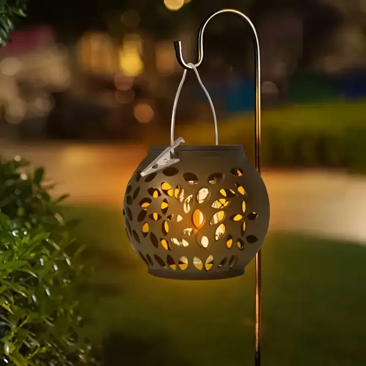 🌞🔥 مجموعة 4 مصابيح شمسية خارجية بتأثير لهب متوهج 🏡✨ 6