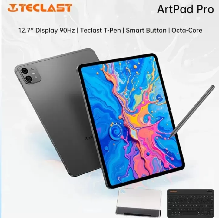 📱 Teclast ArtPad Pro الجديد  مقاس 12.7 بوصة يمنحك تجربة مشاهدة غامرة مع معدل تحديث 90Hz لعرض أكثر سلاسة. 4