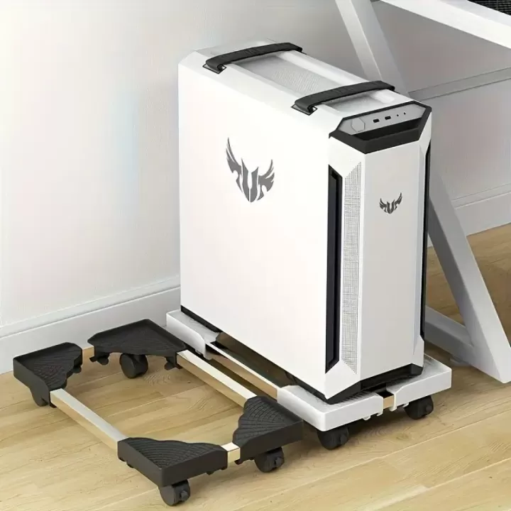 💻✨ حاملة كمبيوتر متحركة وقابلة للتعديل بعجلات دوارة 360°! ⚡ قاعدة غير قابلة للانزلاق | مناسبة للسجاد والأرضيات الصلبة | حركة سلسة 🔄 دوران 360° | تعديل ارتفاع سهل | متينة وطويلة الأمد