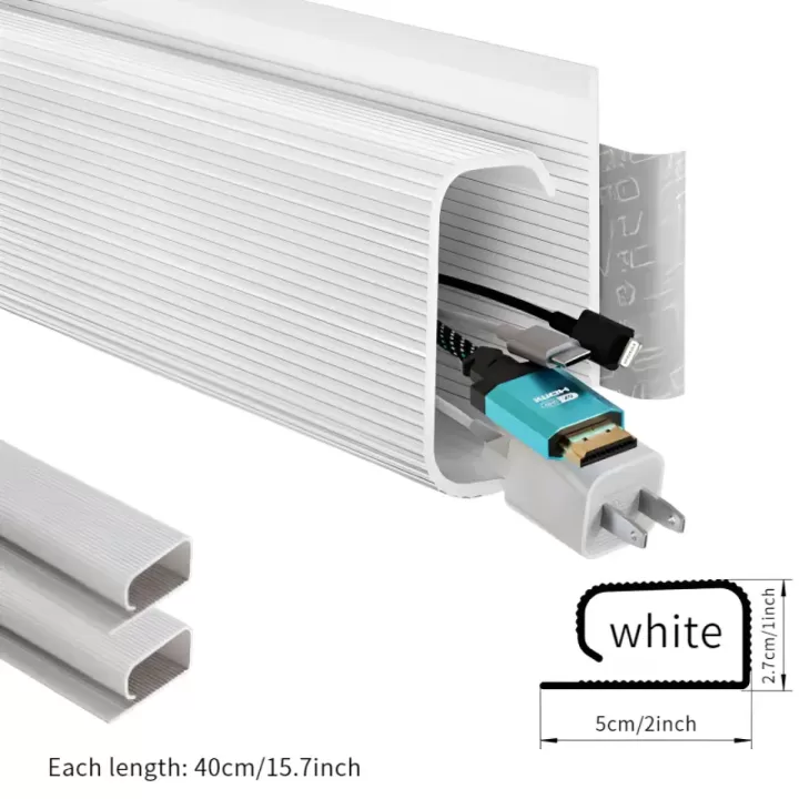 🔧🚫 منظف كابلات تحت المكتب بدون حفر! ⚡ صينية PVC متينة | تركيب ذاتي اللصق وخالٍ من الأسلاك 🏠 مثالي للمكتب المنزلي، إعدادات الألعاب ومساحة العمل | تصميم موفر للمساحة 2