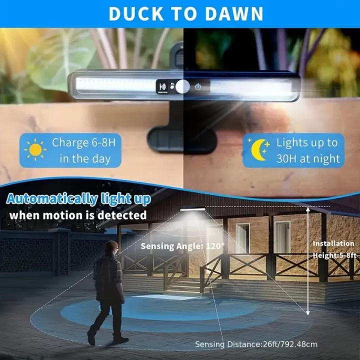 ☀️ ضوء شمسي للحدائق بمشبك عملي 🌿🔆 3