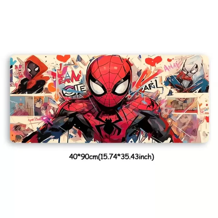 🕷️🖱️ سجادة ألعاب كبيرة مارفل سبايدرمان ✨ قاعدة مطاطية غير قابلة للانزلاق | سجادة مكتب سميكة وطويلة 📏 مقاسات متعددة: 30x60سم | 30x80سم | 40x90سم 🎮 مناسبة للاعبين والمحترفين | إعداد مكتبي عصبي 🔥 متينة وثابتة | عرض محدود! ⚡🕸️ 1