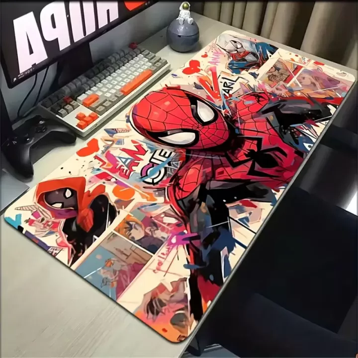 🕷️🖱️ سجادة ألعاب كبيرة مارفل سبايدرمان ✨ قاعدة مطاطية غير قابلة للانزلاق | سجادة مكتب سميكة وطويلة 📏 مقاسات متعددة: 30x60سم | 30x80سم | 40x90سم 🎮 مناسبة للاعبين والمحترفين | إعداد مكتبي عصبي 🔥 متينة وثابتة | عرض محدود! ⚡🕸️ 3