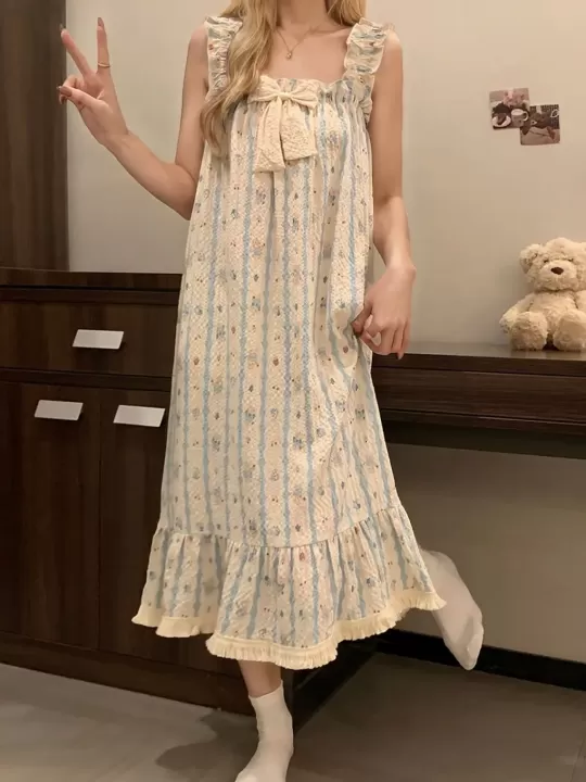 🌸 فستان النوم الصيفي للنساء – خفة كالنسمة وأناقة كالحكاية! 🌙 2