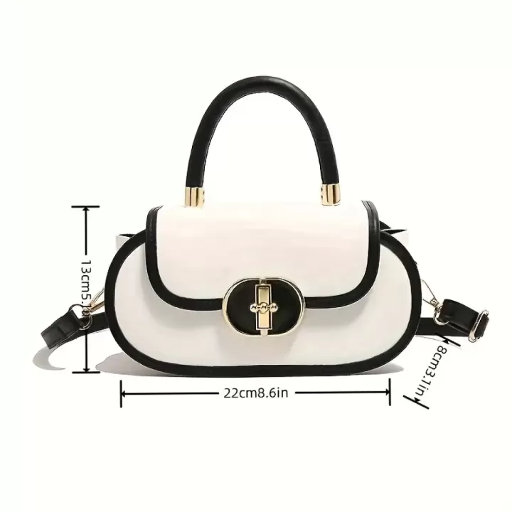 👜✨ حقيبة يد نسائية أنيقة | جلد طبيعي مع لمسات ذهبية 💛 4