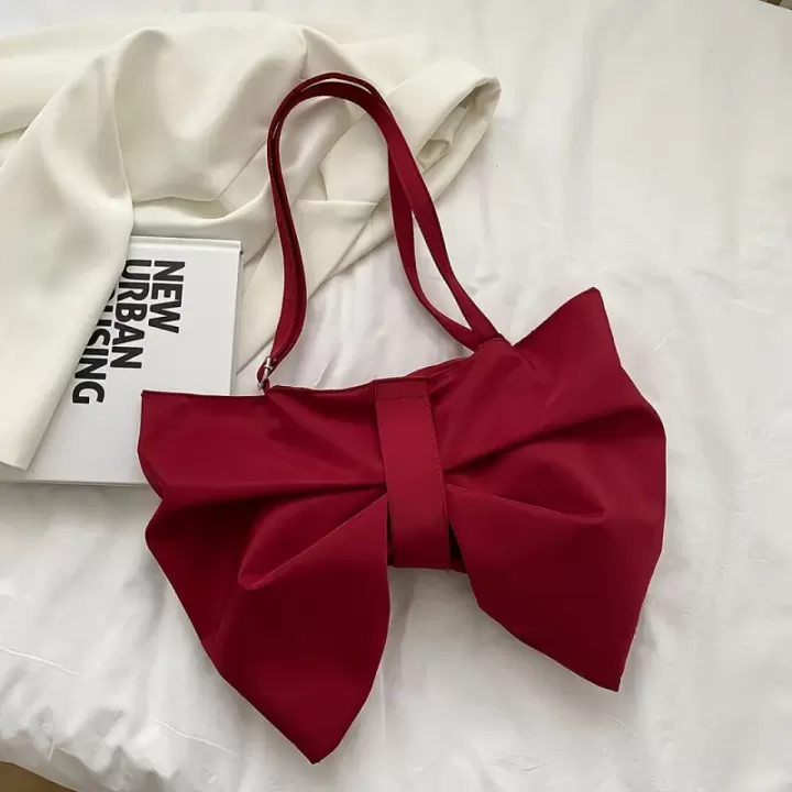 👜✨ حقيبة كتف نسائية بفيونكة 🎀 1