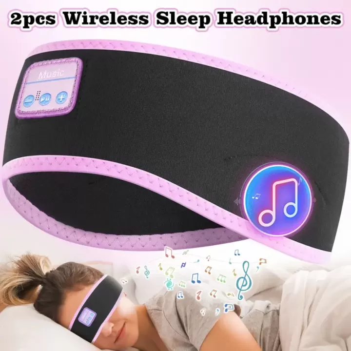 🎧🌙 سماعات النوم اللاسلكية من Powerway - عصابة رقيقة فائقة! 🔇 بلوتوث 5.3 مع إلغاء الضوضاء | بطارية تعمل 10 ساعات للنوم على الجانب 🌊 تتضمن أوضاع الضوضاء البيضاء | مثالية للسفر وخفيفي النوم 2
