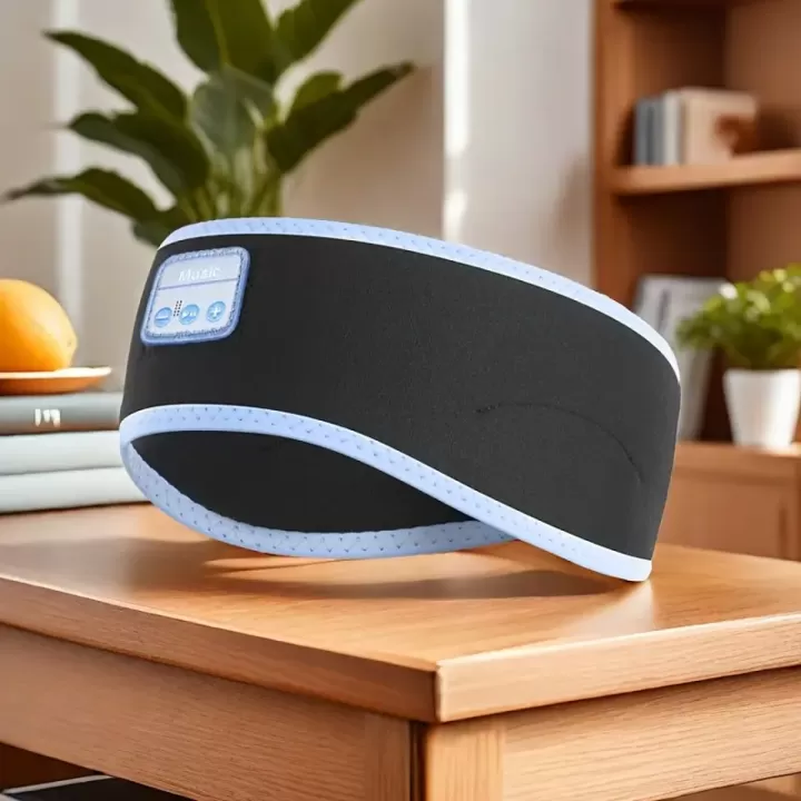 🎧🌙 سماعات النوم اللاسلكية من Powerway - عصابة رقيقة فائقة! 🔇 بلوتوث 5.3 مع إلغاء الضوضاء | بطارية تعمل 10 ساعات للنوم على الجانب 🌊 تتضمن أوضاع الضوضاء البيضاء | مثالية للسفر وخفيفي النوم 4