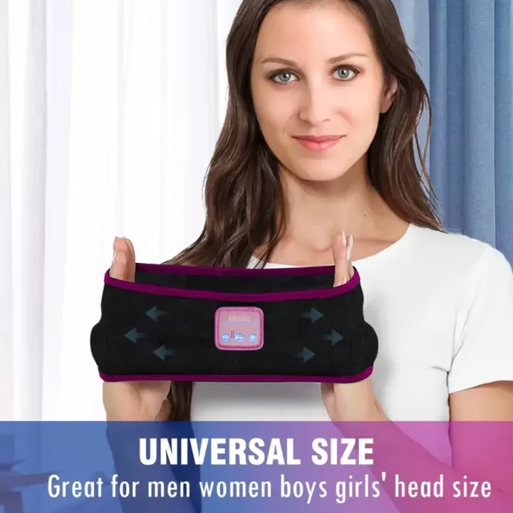 🎧🌙 سماعات النوم اللاسلكية من Powerway - عصابة رقيقة فائقة! 🔇 بلوتوث 5.3 مع إلغاء الضوضاء | بطارية تعمل 10 ساعات للنوم على الجانب 🌊 تتضمن أوضاع الضوضاء البيضاء | مثالية للسفر وخفيفي النوم 5