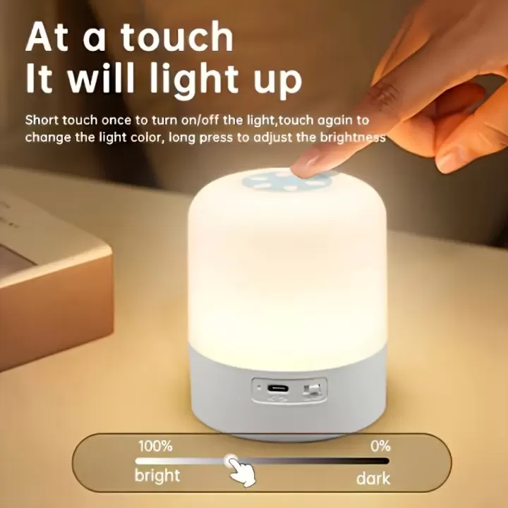 💡✨ مصباح جانبي باللمس – إضاءة ذكية وعصرية! 4