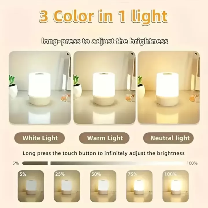 💡✨ مصباح جانبي باللمس – إضاءة ذكية وعصرية! 12